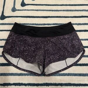 Purple Pattern Lululemon shorts